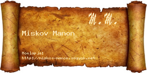Miskov Manon névjegykártya